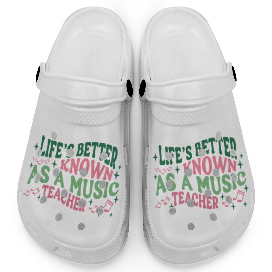 Cute Retro Music Teacher Clogs Gift