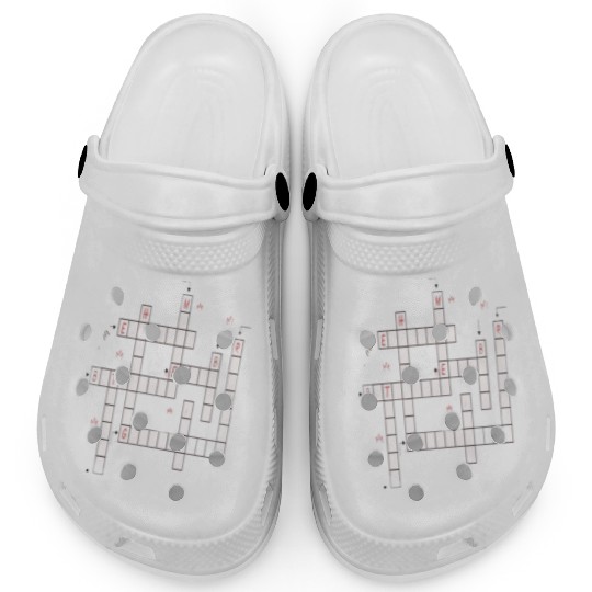 Preppy Crossword Clogs – Stylish & Fun Word Puzzl