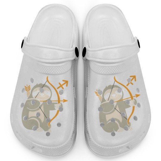 Sagittarius Zodiac Sloth Archer Adventure Clogs