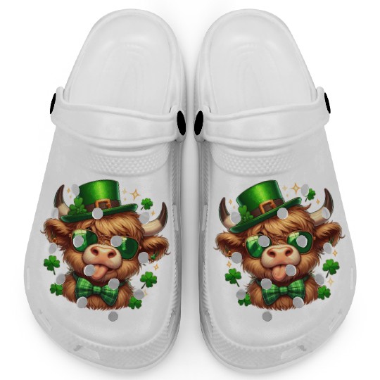 St Patricks Day Clogs - Irish Lucky cow