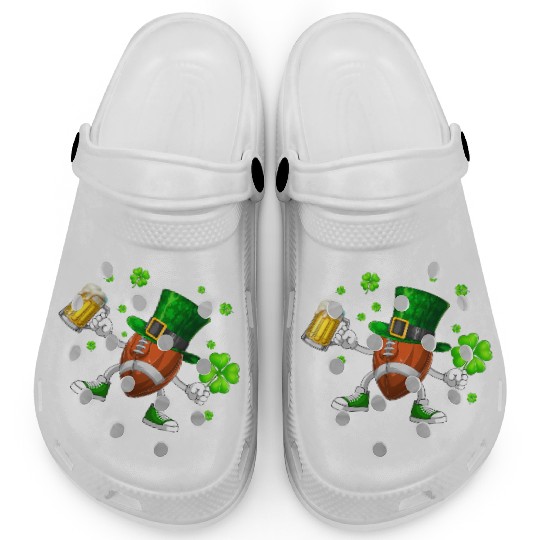 Football Drinking Beer St Patrick's Day Clogs