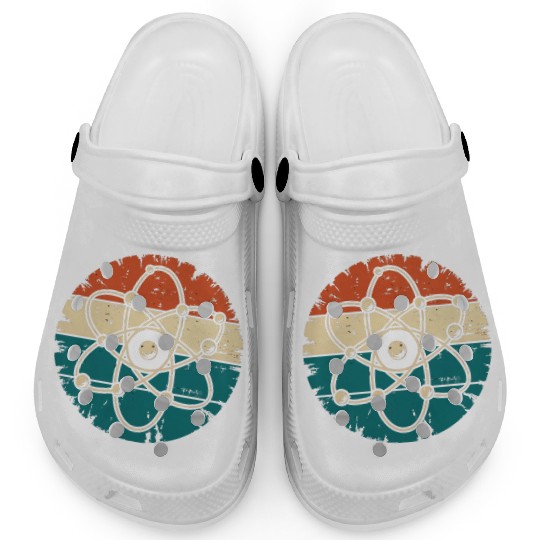 Retro Atom Art Biology Physics Chemistry Science Clogs
