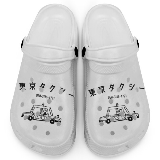 Tokyo Taxi Doodle Clogs