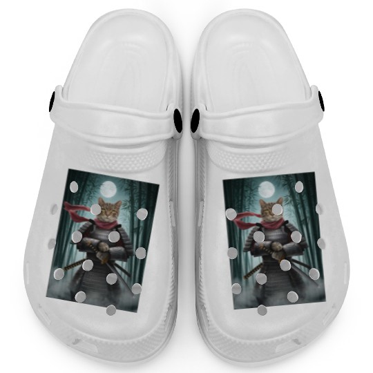 Japanese Cat Samurai Cat Clogs