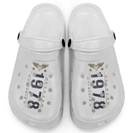 Limited Edition 1978 Birthday Strength and Honor Clogs