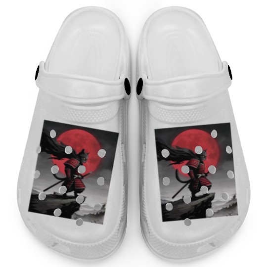 Japanese Cat Samurai Cat Clogs
