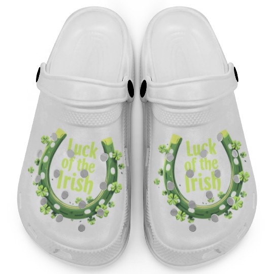 Luck of the Irish Horseshoe Design Clogs