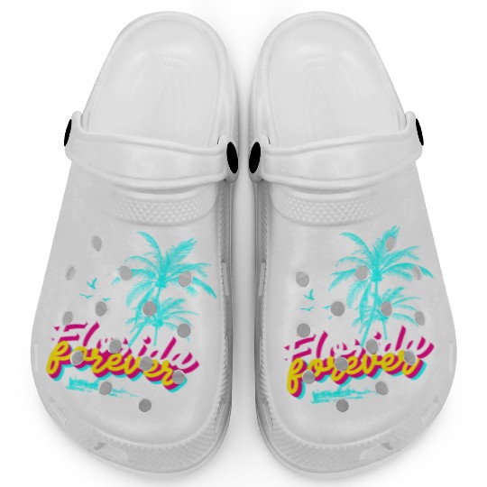 Florida Forever – Neon Palm Paradise Clogs