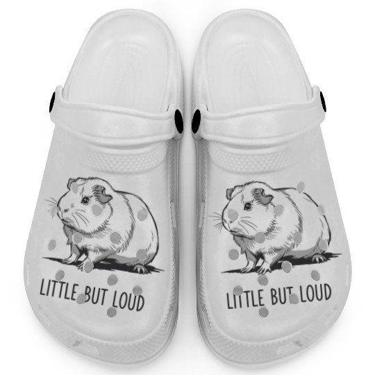 Little But Loud Guinea Pig Illustration Clogs