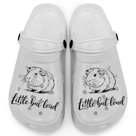 Little But Loud Guinea Pig Illustration Clogs