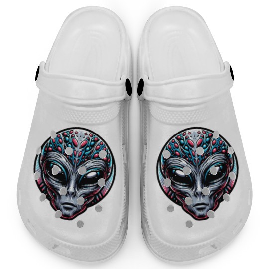 Mutant Grey Alien Clogs