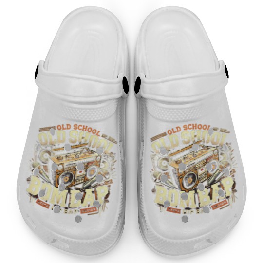 Old School Hip Hop Boom Bap Retro Design Clogs