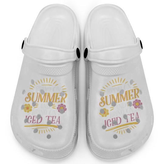 Bring On Summer And Bring On Iced Tea Vibes Clogs