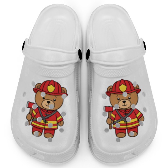 Teddy bear firefighter Clogs