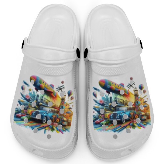 Multi-Colored Vehicles Clogs