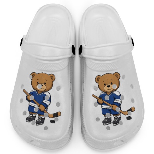 Teddy bear ice hockey player Clogs