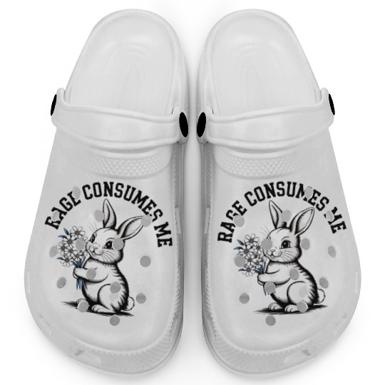 Rage Consumes Me Bunny Clogs