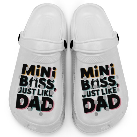 Mini Boss Just Like Dad – Father & Son Matching Clogs