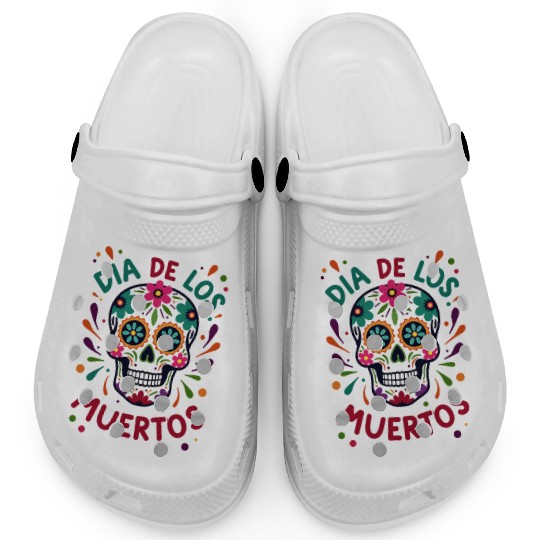 Mexico Día de los Muertos Skull Clogs