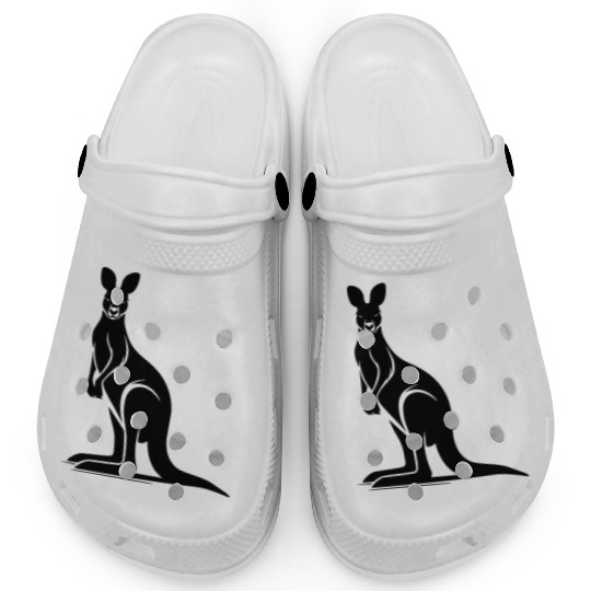 Marsupials Of The Wild Kangaroo Silhouette Clogs