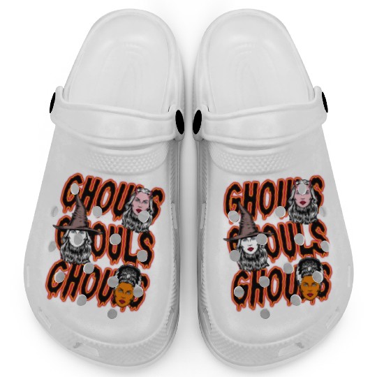 Ghouls, Ghouls, Ghouls Lady Horror Monster Mob Clogs
