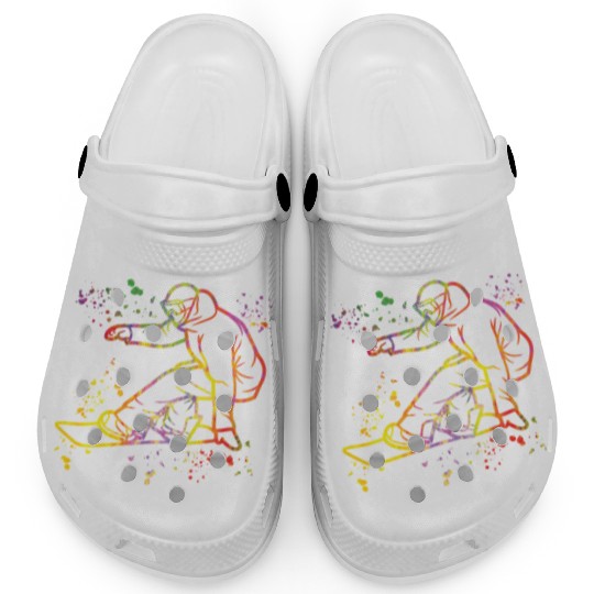 Snowboarder Snowboard Snowboarding Clogs