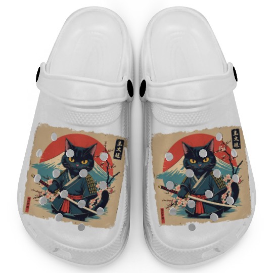 samurai cat Clogs