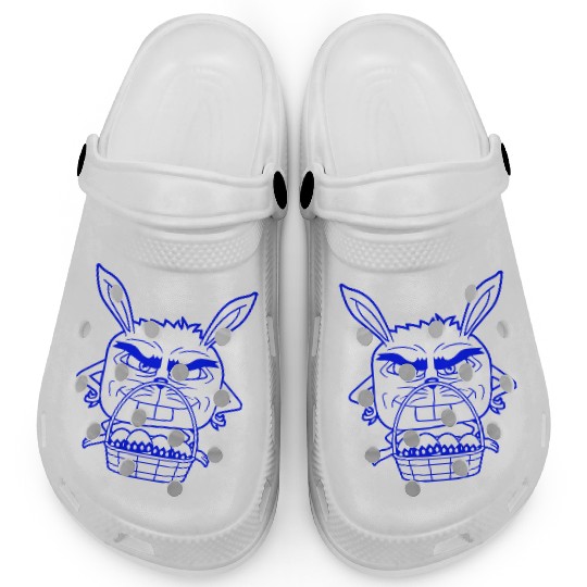 Easter Bunny Eggs Basket Evil Eye Dangerous Smile Clogs