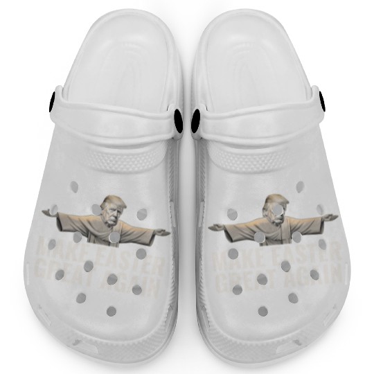 Make Easter Great Again Funny Trump Jesus Clogs