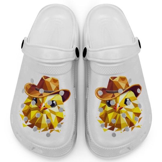 Cute chick with a stylish cowboy hat Clogs