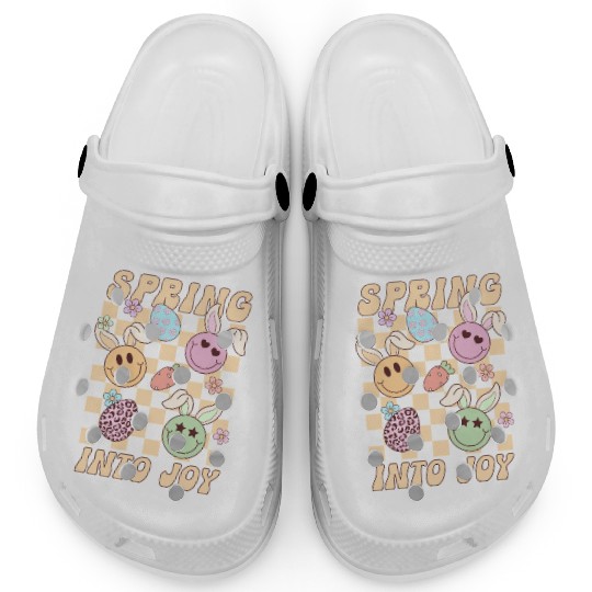 Spring Into Joy Cute Easter Design for Kids Clogs