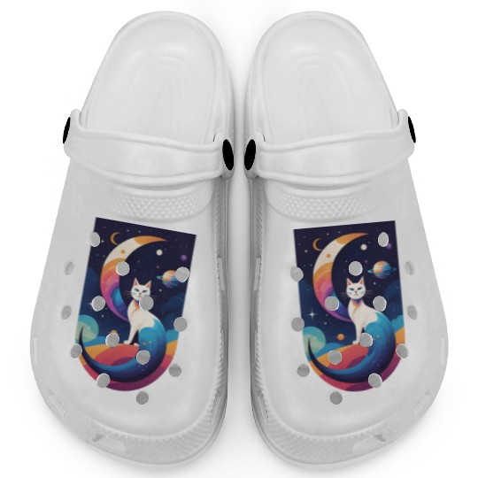 Celestial Cosmic Cat Clogs