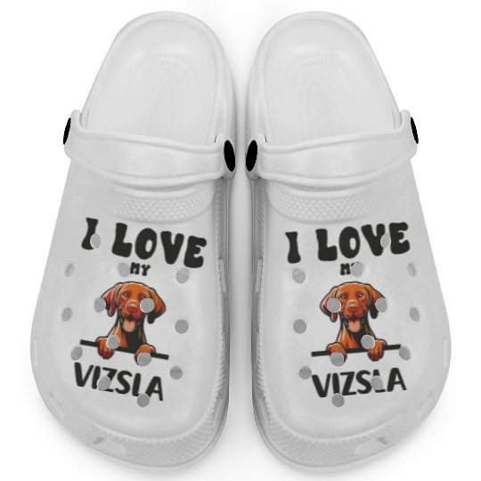 I Love My Vizsla Clogs