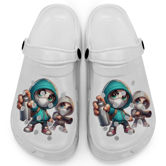 Street Art Duo – Graffiti & Photography Vibes Clogs