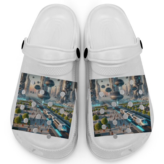 Futuristic Cities & Vehicles Clogs