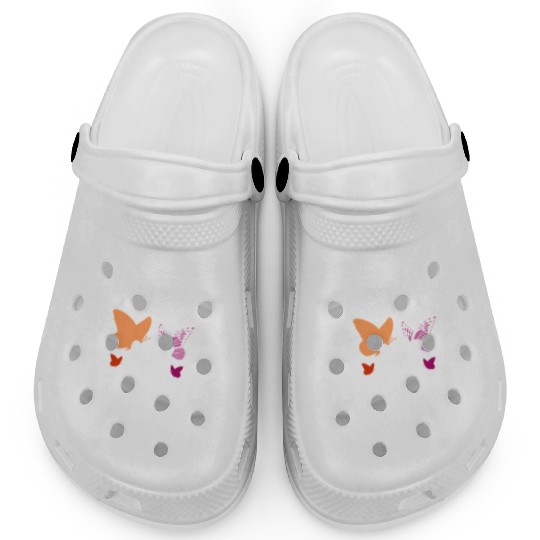Lesbian Heartbeat Beautiful Butterflies Pride Love Clogs