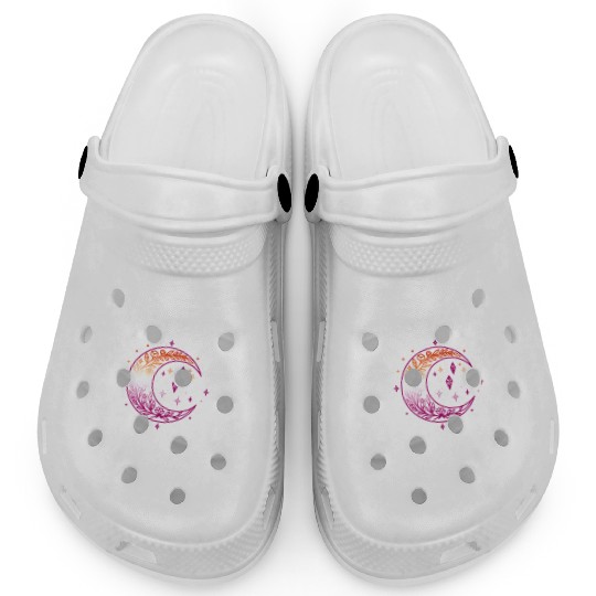 Lesbian Heartbeat Celestial Moon Pride Aesthetic Clogs