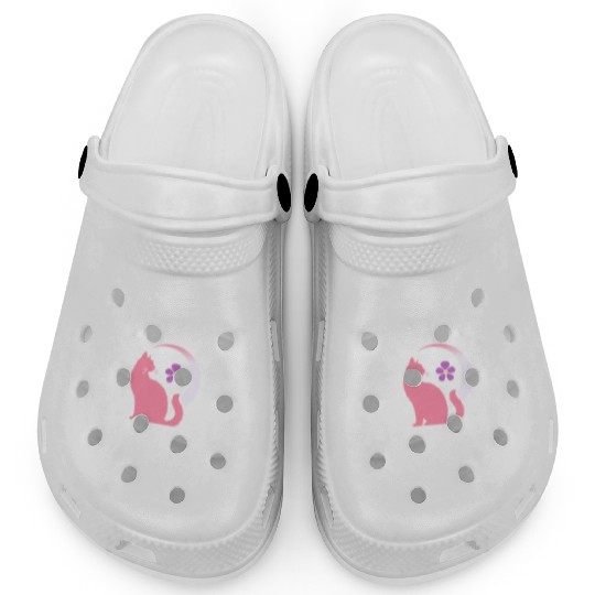 Lesbian Heartbeat Moon Cat Pink Mystic Pride Art Clogs