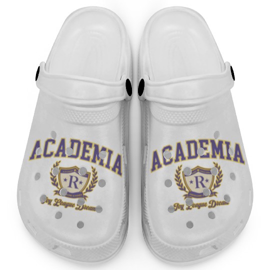 Academia Aesthetic College Logo - Vintage Universi Clogs