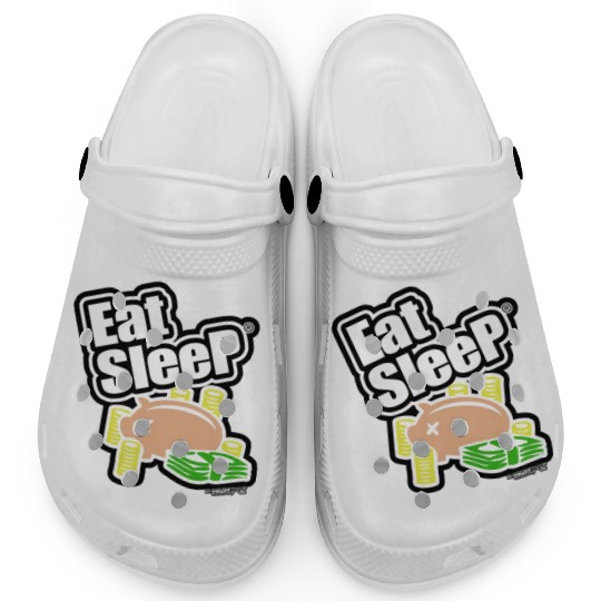 EAT SLEEP MONEY Clogs