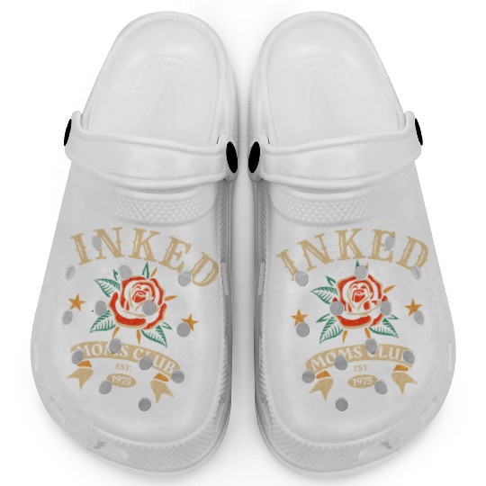 Inked Moms Club – Tattoo Rose Emblem Clogs