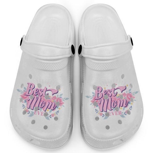 Best Mom Ever Floral Design Clogs