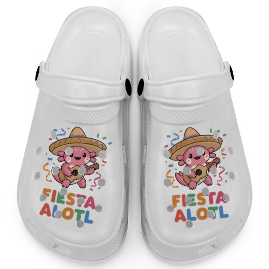 Axolotl With Sombrero And Guitar Clogs