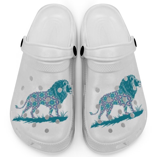 Star of David Pattern 8 Lion of Judah Clogs