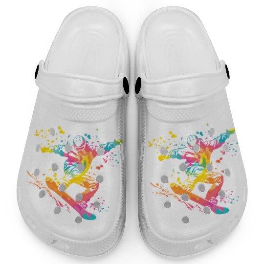 Snowboarder Snowboard Snowboarding Clogs