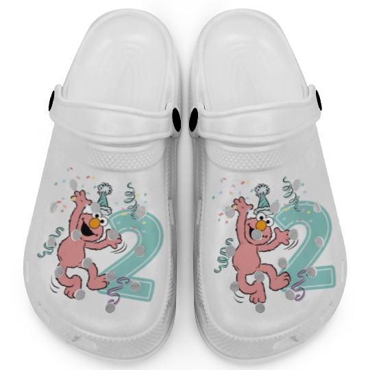 Sesame Street Birthday Design With Elmo Two Years Clogs