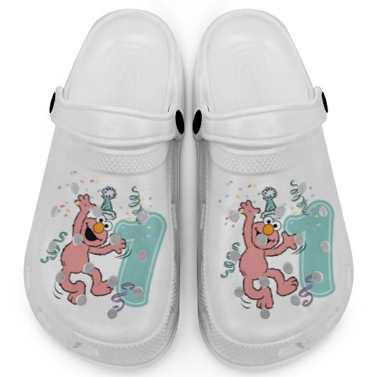 Sesame Street Birthday Design With Elmo One Year Clogs