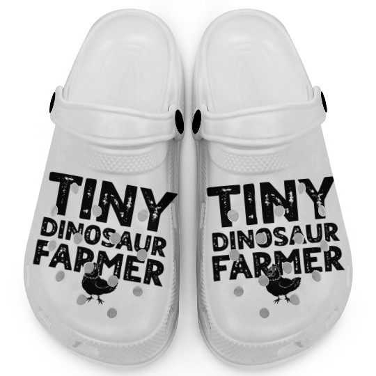 Dinosaur Funny Dino Farmer - Tiny Dinosaur farmer Clogs