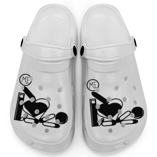 I Love Me Doing You – Abstract Graphic Design Clogs