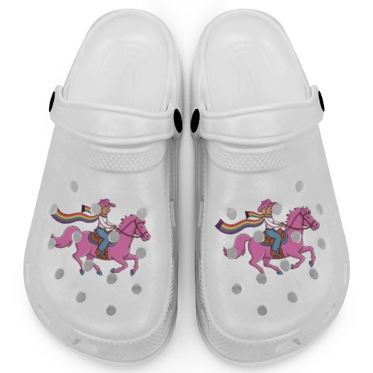 Let’s Go Lesbians Subtle Lesbian Pride Clogs